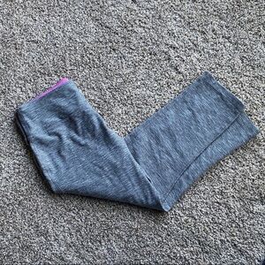 Marika Cropped Leggings Heather Gray Sz Small